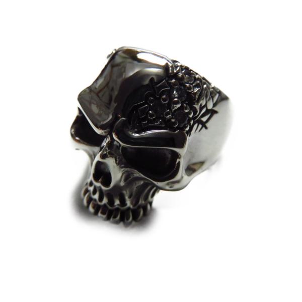スカル リング ドクロ 骸骨 指輪 シルバー925 ジルコニア