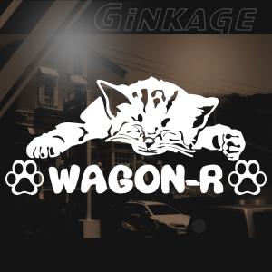 スズキ ワゴンＲ にゃんこ エンブレム ステッカー 注目度抜群！