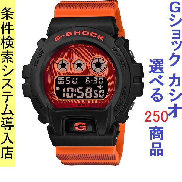 腕時計 メンズ Gショック 6900型 クォーツ ケース幅50mm ポリウレタンベルト ブラック/オ...