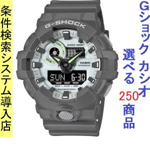 腕時計 メンズ Gショック 700型 クォーツ ケース幅55mm ポリウレタンベルト グレー/ホワイト色 G-SHOCK 111QGA700HD8A｜ginlux-don