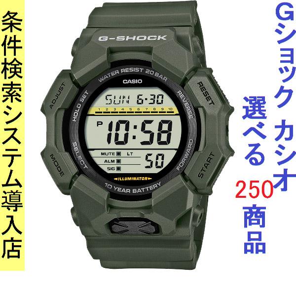 腕時計 メンズ Gショック 010型 クォーツ ケース幅50mm ポリウレタンベルト カーキ/液晶色...