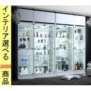 コレクションラック+上物入れ 83.1×28.5×225cm 背景鏡付き 上物入れロータイプ インド...