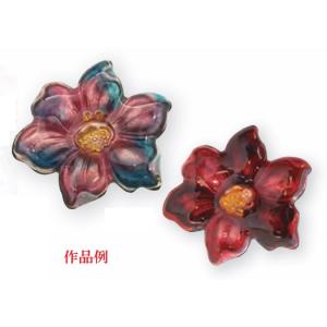 七宝素材/彫金板ブローチ B-花びら6枚 25...の詳細画像1