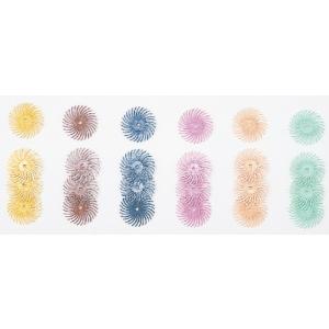 カラーディスク(4枚入)　イエロー#80〜#120　粗仕上・粗梨地