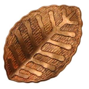 七宝素材/彫金板　Ｂ−豆木の葉(大)　長さ約30mm　★期間限定2026年2月〜4月