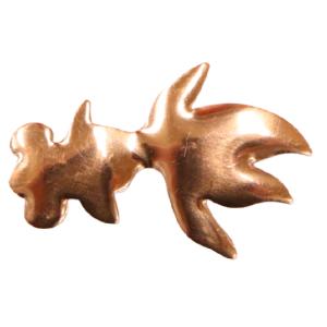 七宝素材彫金板／Ｂ−金魚　縦21×横32mm
