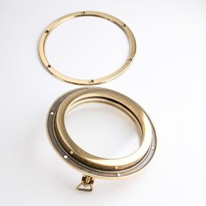 イタリア製 真鍮丸窓(透明ガラス クモリガラス...の詳細画像5