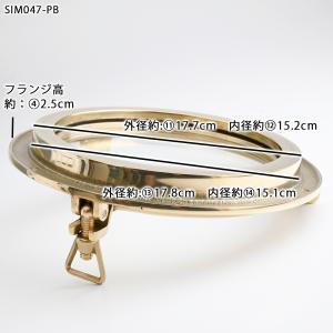イタリア製 真鍮丸窓(透明ガラス クモリガラス...の詳細画像3