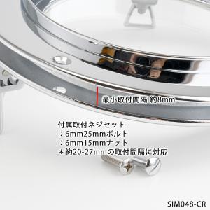 イタリア製 真鍮丸窓(透明ガラス) 銀色クロー...の詳細画像2