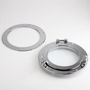イタリア製 真鍮丸窓(透明ガラス) 銀色クロー...の詳細画像5