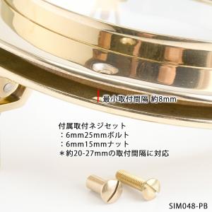 イタリア製 真鍮丸窓(透明ガラス) 金色 ゴー...の詳細画像2