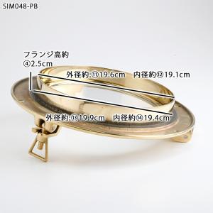 イタリア製 真鍮丸窓(透明ガラス) 金色 ゴー...の詳細画像3