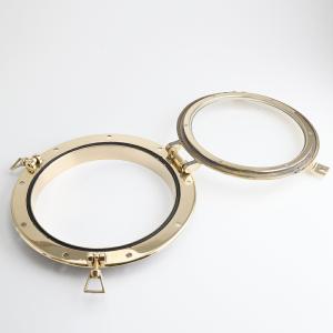 イタリア製 真鍮丸窓(透明ガラス) 金色 ゴー...の詳細画像4