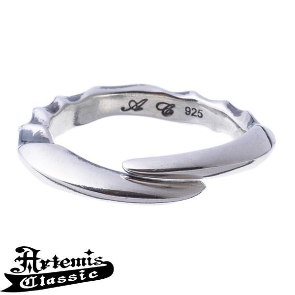 アルテミスクラシック リング メンズ 指輪 テクスチャー クロー 爪 フリーサイズ ブランド シルバ...