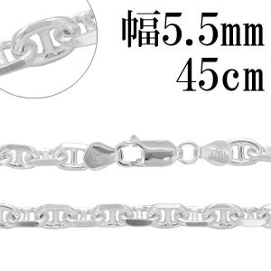 未使用‼️アンカー　チェーン　ネックレス　シルバー925 コマ幅4.5㎜　50cm チェーン ネックレス メンズ シルバー925 太い 4.5mm 50cm アンカー