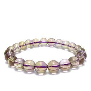 アメトリン 高品質 ブレスレット 8mm 17.5cm メンズ M レディース L