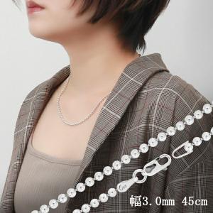 ボールチェーン 幅約2.5mm 45cm シルバー925 シルバーチェーン
