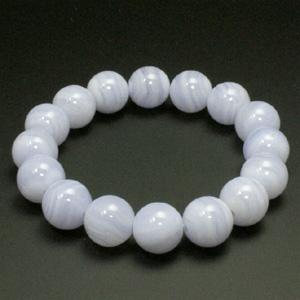 ブルーレースアゲート 高品質 ブレスレット 10mm 16.5cm〜18.5cm S〜LL