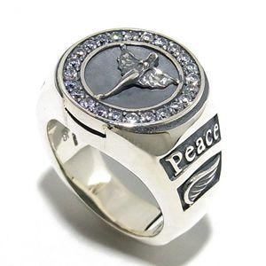 渦巻き 印台リング 17号 指輪 リング シルバー925 銀 白仕上げ