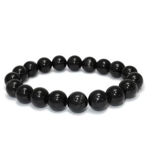 ブラック スター サファイア ブレスレット 8.5mm 17.5cm メンズM
