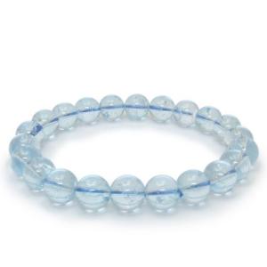 ロンドンブルートパーズ ブレスレット 最高級 7.4-8.8mm 17.5cm 宝石