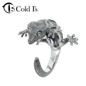 Cold I's クレステッドゲッコー 巻きつき リング 7〜19号 シルバー925 指輪 シルバーアクセサリー オウカンミカドヤモリ ヤモリ トカゲ ゲッコー