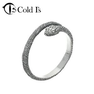 Cold I's スネーク スケルトン 巻きつき リング 15〜27号 シルバー925