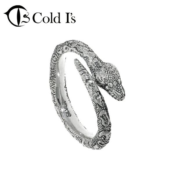 Cold I's ボールパイソン ベビー ♂ 巻きつき リング 1〜30号 シルバー925 指輪 ピ...