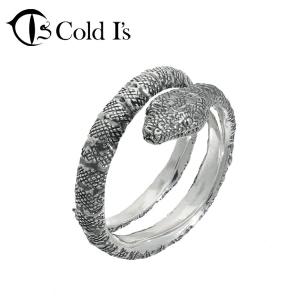 Cold I's ブッシュバイパー 3連 巻きつき リング 10〜25号 シルバー925