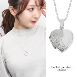 丸型 植物 装飾 総柄 ロケット ネックレス ペンダント ペンダント