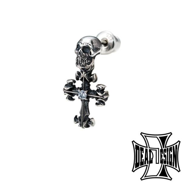 DEAL DESIGN ディールデザイン スカルドロップピアス GL 片耳 ピアス シルバーピアス ...