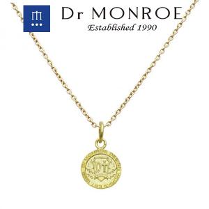 Dr MONROE ドクターモンロー K18コインペンダント ネックレス (チェーン付きペンダント) 10金 K10 チェーン シンプル コイン ロゴ