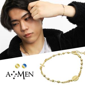 AMEN アメン マリア メダイ クロス シルバー ブレスレット 19〜21cm