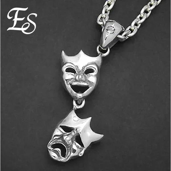 Es Two Face Pendant ペンダントトップ チェーンなし シルバー 925 ペンダント...