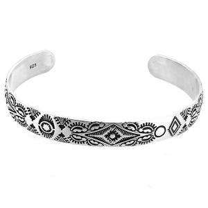 インディアンジュエリー バングル ナバホ族 オールドキャスト シルバー