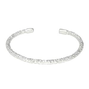 槌目 バングル ライン テクスチャー シック ブレスレット 腕輪