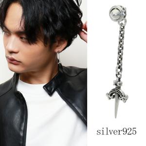 スクエア スワロフスキー クリスタル スタッズ ピアス 1P 片耳用