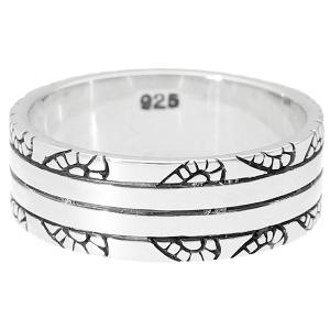 渦巻き 印台リング 17号 指輪 リング シルバー925 銀 白仕上げ