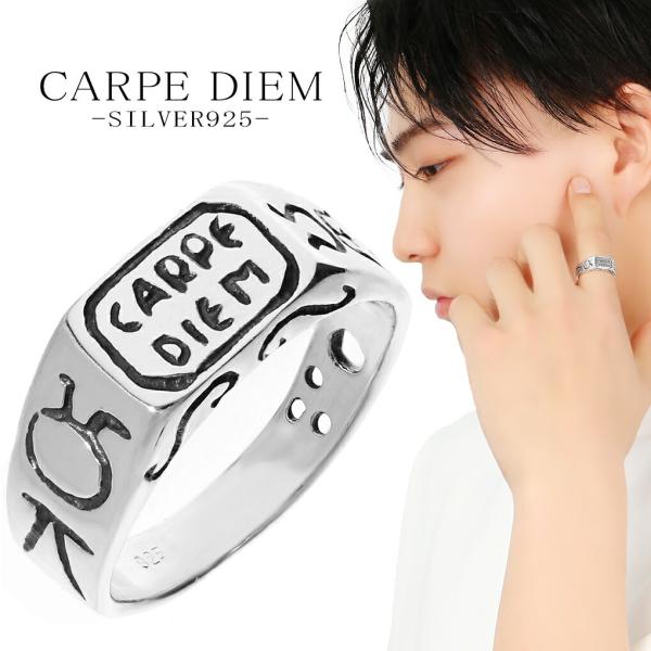 CARPE DIEM カルペディエム シルバー リング 指輪 15〜21号 シルバー925 メンズリ...