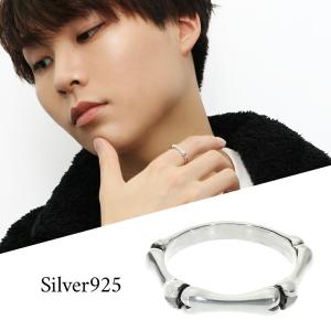 ボーン 骨 シルバー リング 指輪 17号 シルバー925 銀 メンズリング