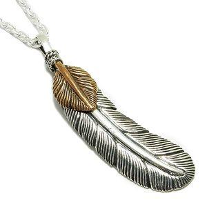 ネックレス メンズ シルバー フェザー 羽根 ワイルド 人気 かっこいい