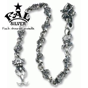 エフエーエル ウォレットチェーン メンズ ブランド シルバー アンクル