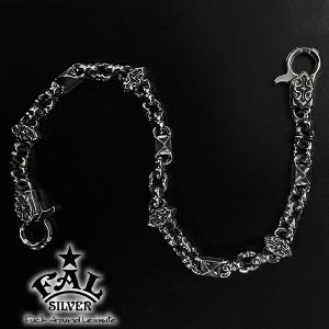 エフエーエル ウォレットチェーン メンズ ブランド シルバー インディ