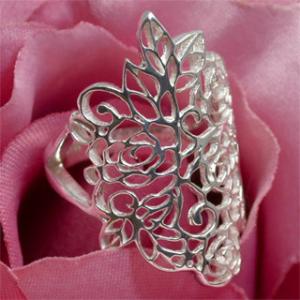 チューリップシルバーリング 7-13号 レディース指輪 オシャレ かわいい