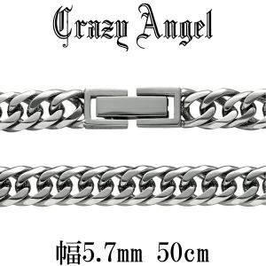 クレイジーエンジェル 喜平ネックレス 6面ダブル 幅8mm 50cm