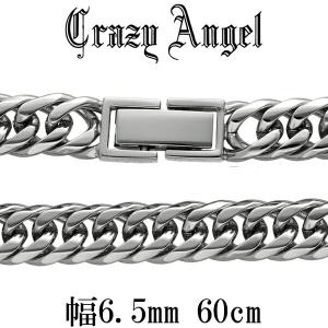 喜平ネックレス 6面 ダブル サージカルステンレス メンズ 幅6.5mm 50cm