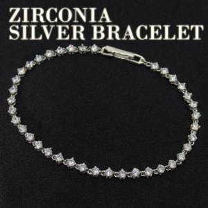 ブラックジルコニア シルバー テニスブレスレット 18cm 19cm テニス