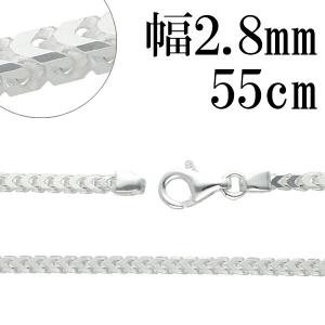 シルバーチェーン マイアミキューバンチェーン ネックレス 幅約3.4mm