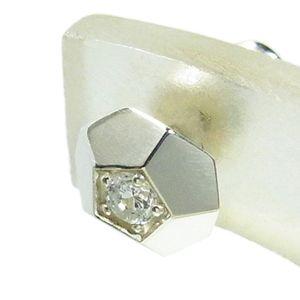 エムズコレクション ピアス メンズ ブランド 片耳 シルバー ジルコニア ペンタゴン 1P おしゃれ...