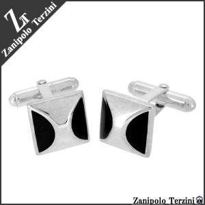 オニキス マザーオブパール スクエア シルバー カフスボタン カフス